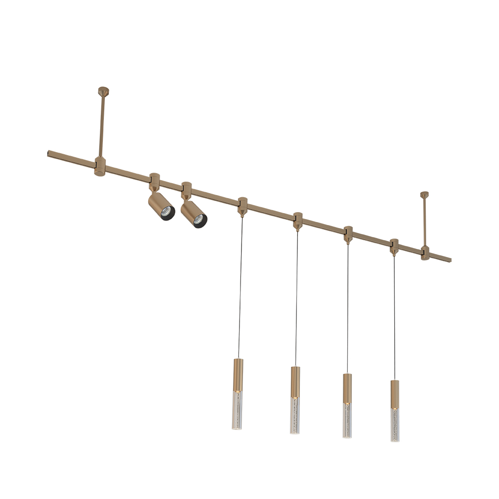 Copper Track Ceiling Light Customized House Combination Modern Line Pendant Light for Kitchen Island Dining Table Living Room - Image 3