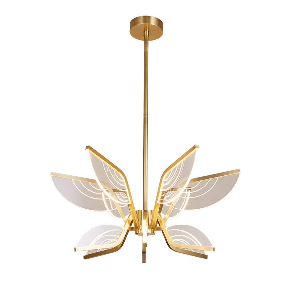 Custom Copper Customized Nordic Living Room Bedroom Decor Ceiling Farmhouse Led Chandelier Luxury Modern Brass Lights - Image 2