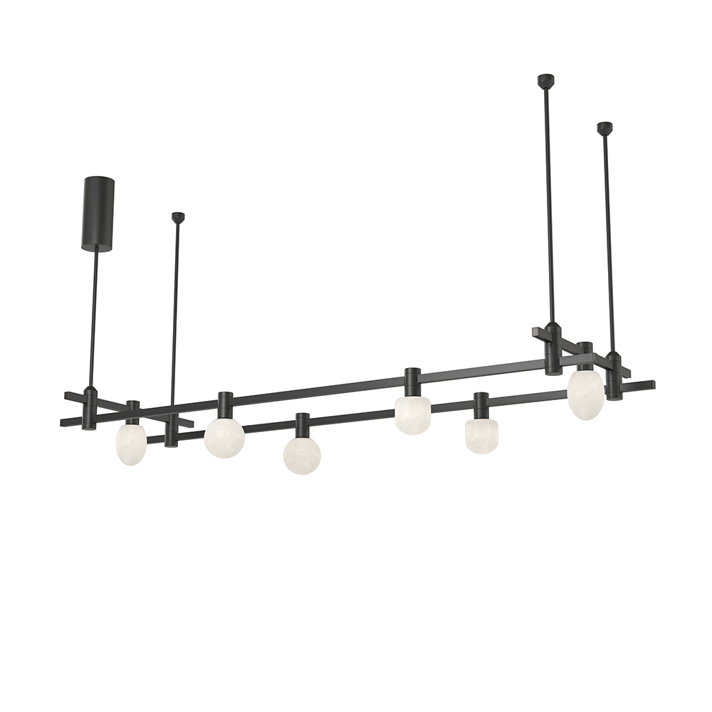 Brushed Brass LED Adjustable Track Lighting Kit Midcentury Flush Mount Ceiling Spotlight Kitchen Track Ceiling Light Fixture - Image 4