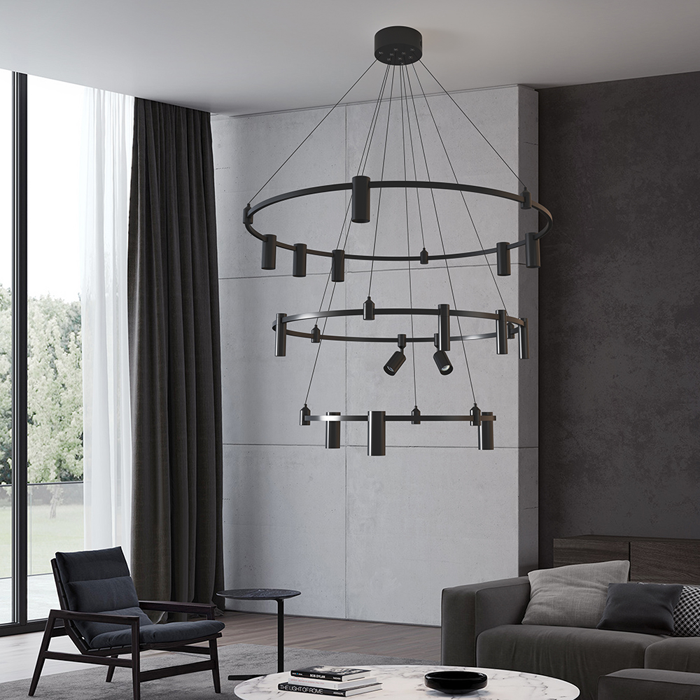 Modern Creative Copper LED Track Light with Smart Control and Dimmable Features Minimalist Design for Round Square Track Rails