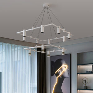 High Quality Copper Track Light Height Adjustable Customizable Multi-head 24 V LED White Indoor Lighting for Villa Living Room