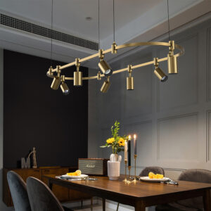 Contemporary Luxury LED Pendant Light Modern Brass Track Lights for Hotel or Apartment DC24V Easy DIY Design COB Chip