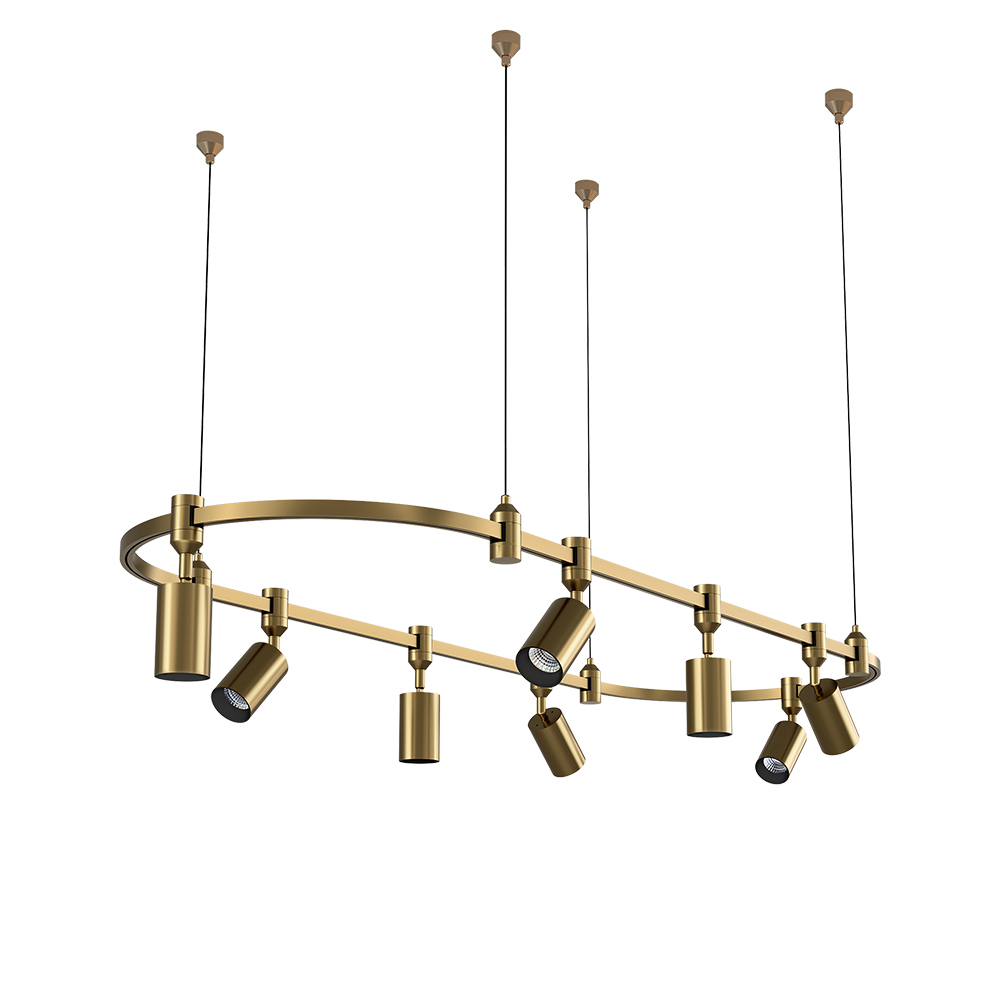 Contemporary Luxury LED Pendant Light Modern Brass Track Lights for Hotel or Apartment DC24V Easy DIY Design COB Chip - Image 3