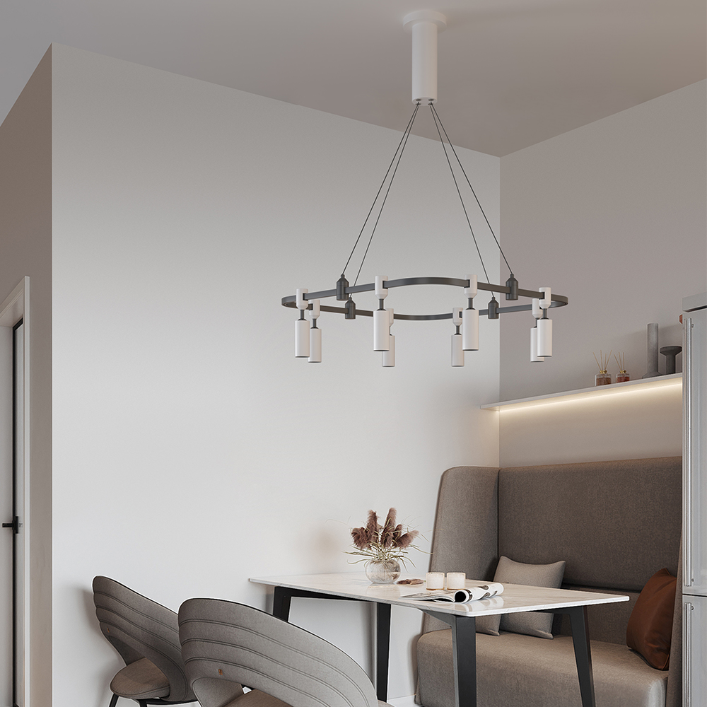 Copper Customized European LED Track Lighting Kit Brass Ceiling Track Spot Light for Living Room or Kitchen Slideable Fuxture - Image 2