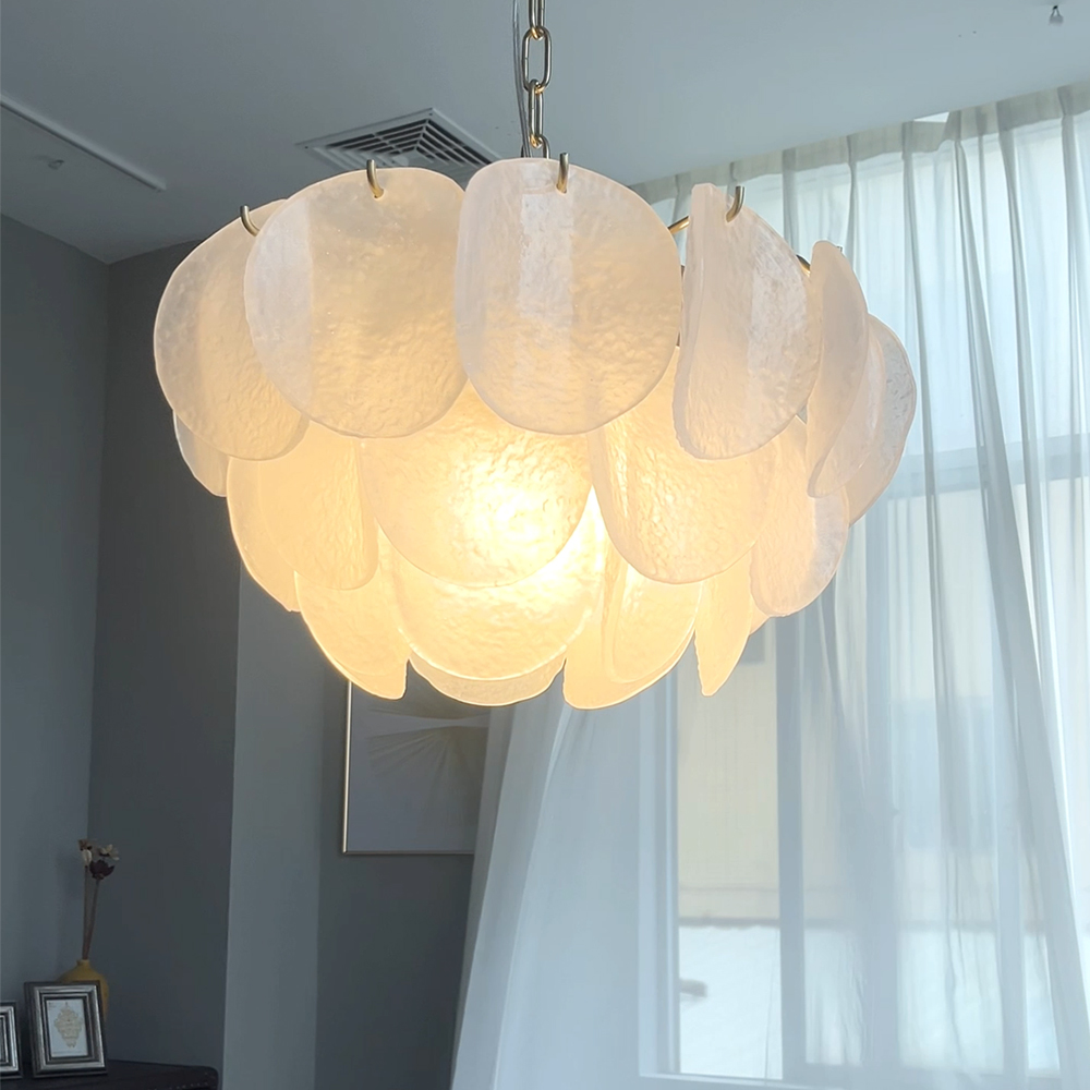 Copper Customized Modern Glass Ceiling Pendant Light Chandelier All Copper Natural Marble for Living Room Includes AC Power Bulb