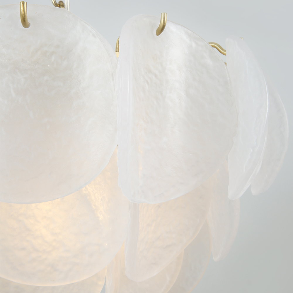 Copper Customized Modern Glass Ceiling Pendant Light Chandelier All Copper Natural Marble for Living Room Includes AC Power Bulb - Image 5
