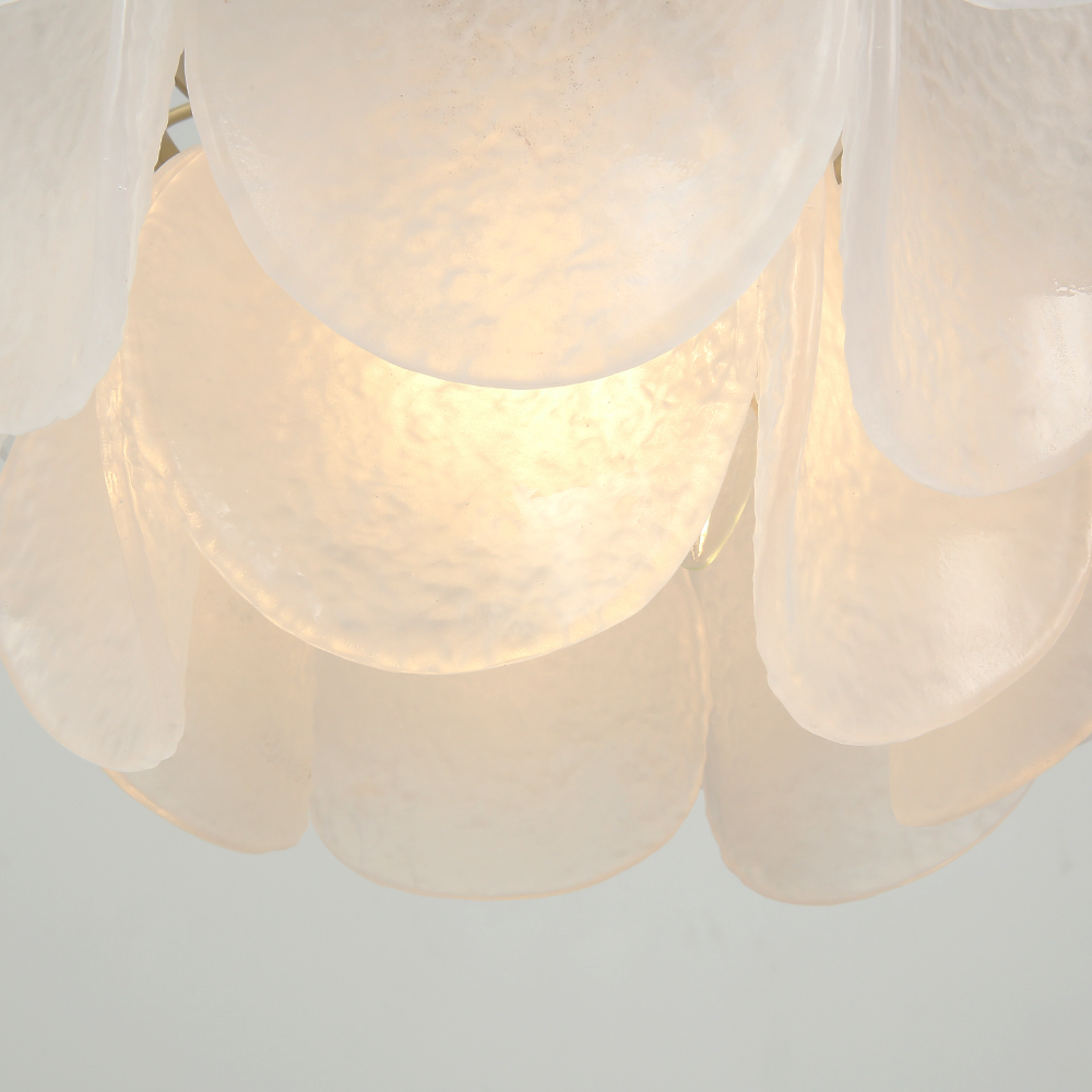 Copper Customized Modern Glass Ceiling Pendant Light Chandelier All Copper Natural Marble for Living Room Includes AC Power Bulb - Image 6