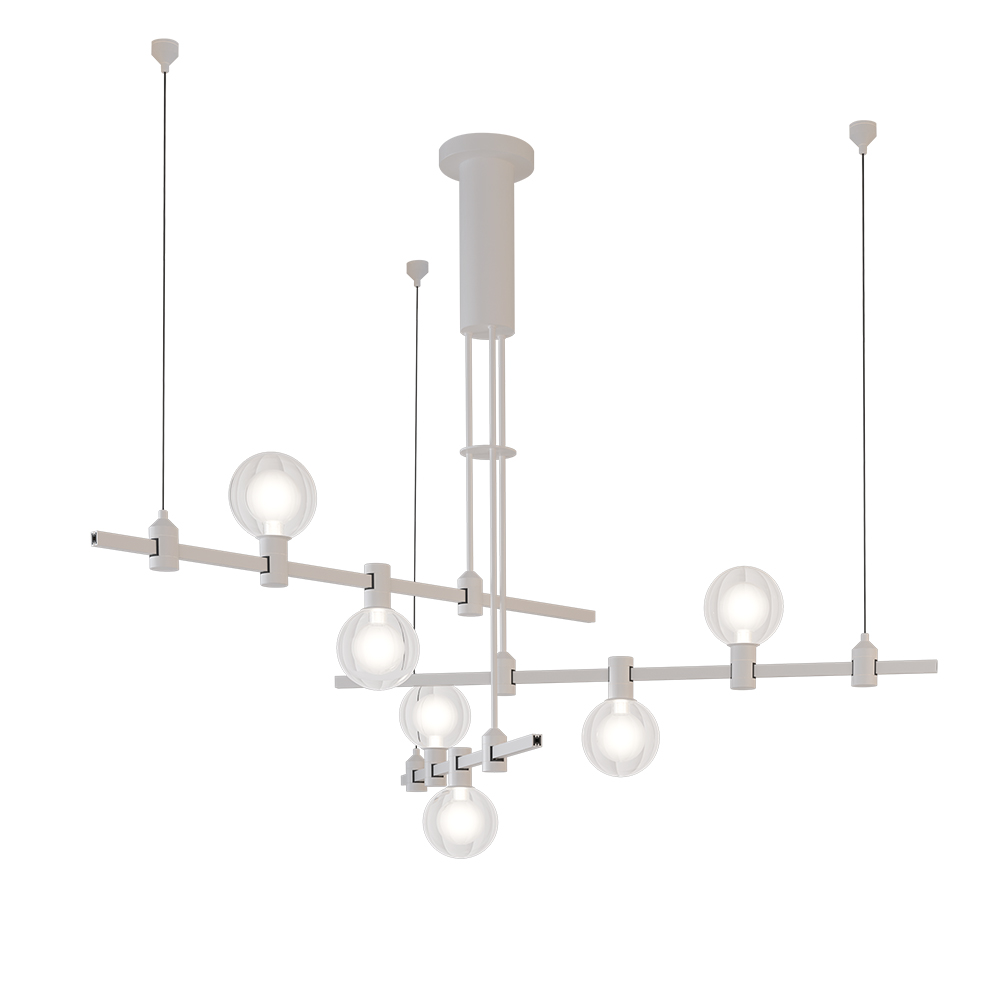 Copper Large Rectangle Chandeliers Track Light Kit Hanging Light for Staircase Modern Dining Room Chandelier Luxury Living Room - Image 3
