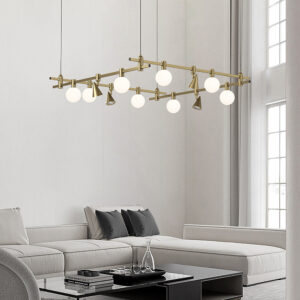 Custom Nordic Creative Hanging Globe Light Pendant Bubble Clear Balls Lighting Minimalist Modern Blown Glass Chandelier