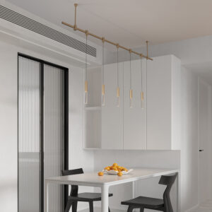 Modern Midcentury Pendant for Bedroom Living Room Kitchen Home Flexible Rotatable Light Head Kit Ceiling Brass Track Lighting