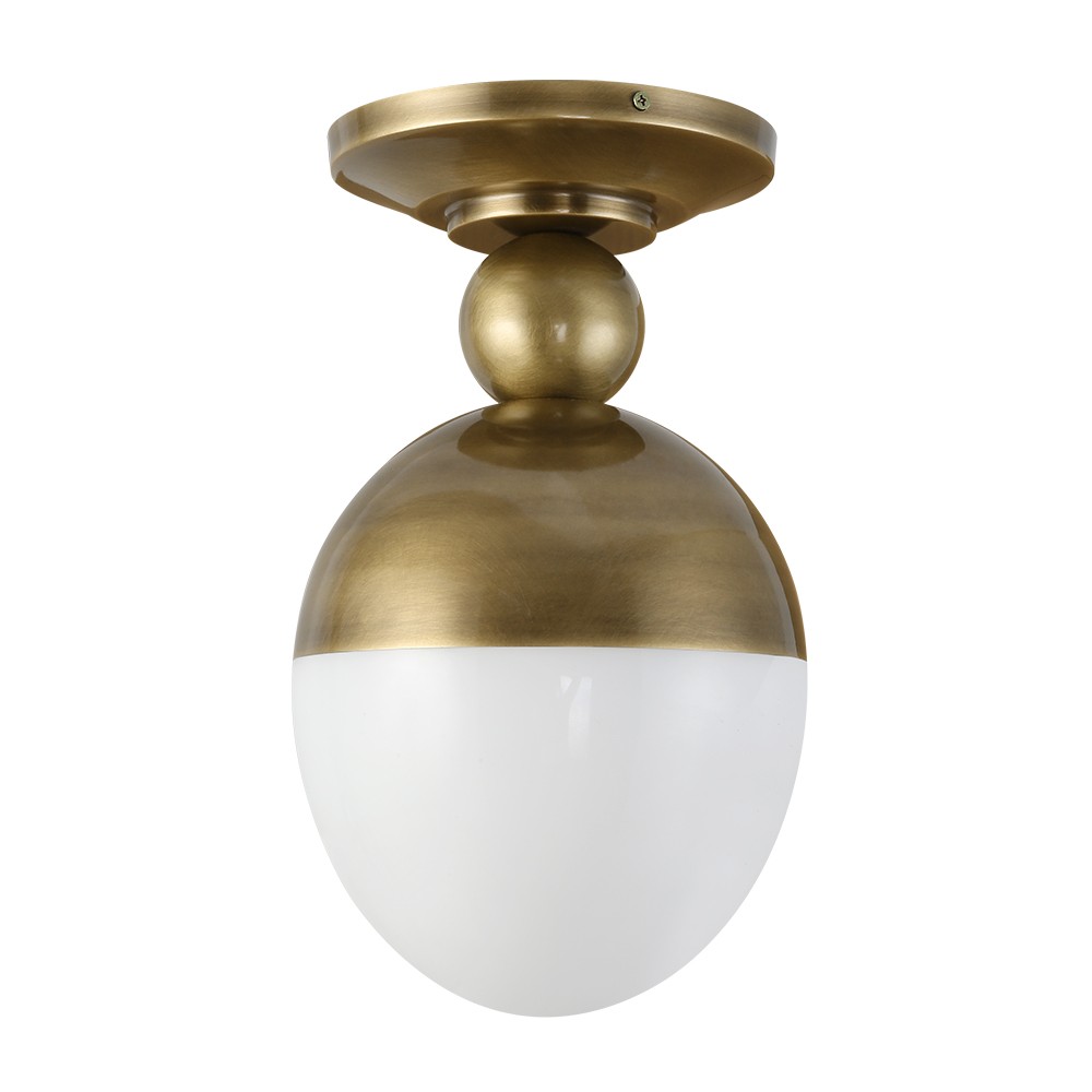 OEM/ODM Copper Modern Minimalist Globe Ceiling Light American Simple Golden Ball Glass Flush Mount Light for Corridor Hallway - Image 3