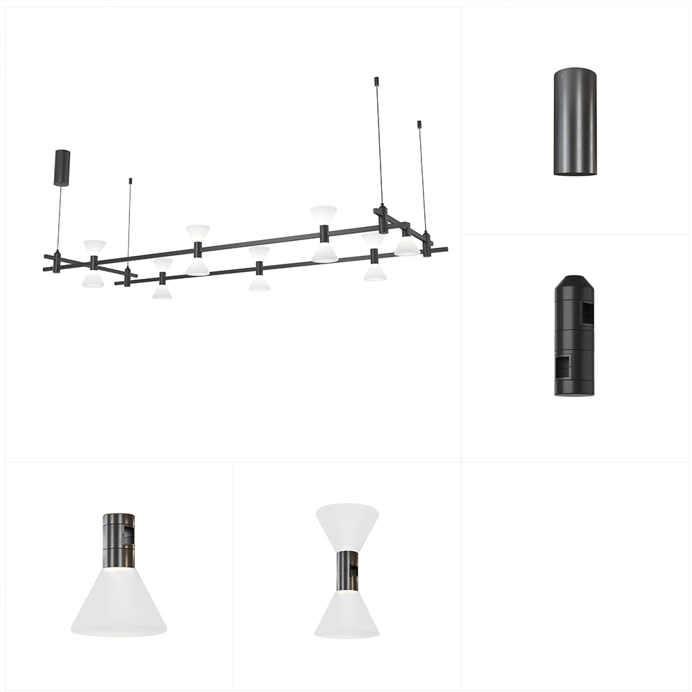 Modern Supermarket Hotel Copper Spotlight Hanging Rail LED Spot Light Tracklight Commercial Magnetic LED Track Light - Image 3