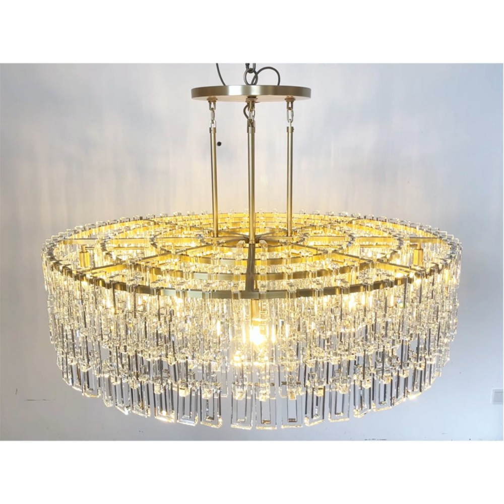 Copper Modern Art Restaurant Bar Kitchens Island Atmosphere Lamp Creative Irregular Strip Shaped Metal Chandelier Ceiling Light
