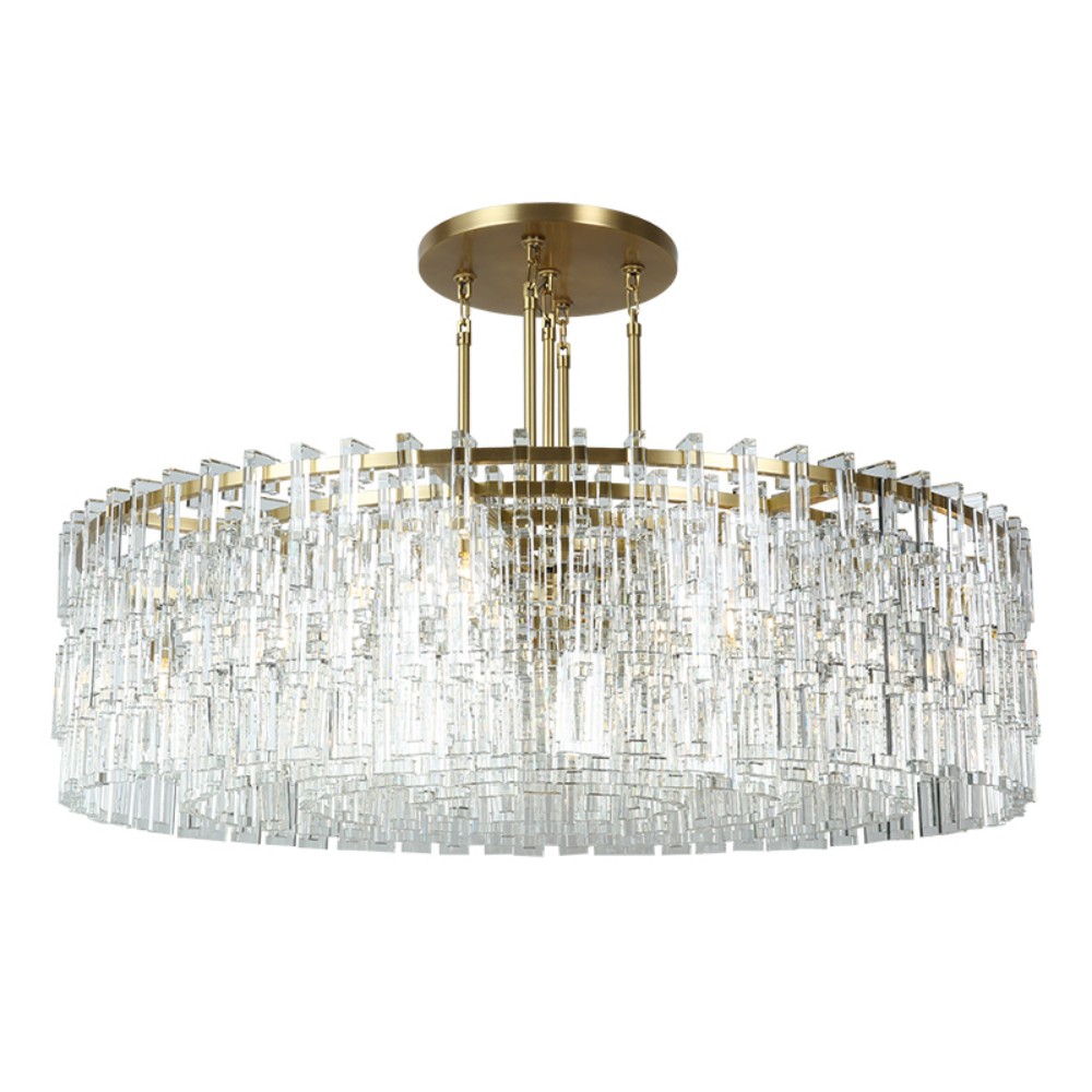 Copper Modern Art Restaurant Bar Kitchens Island Atmosphere Lamp Creative Irregular Strip Shaped Metal Chandelier Ceiling Light - Image 2