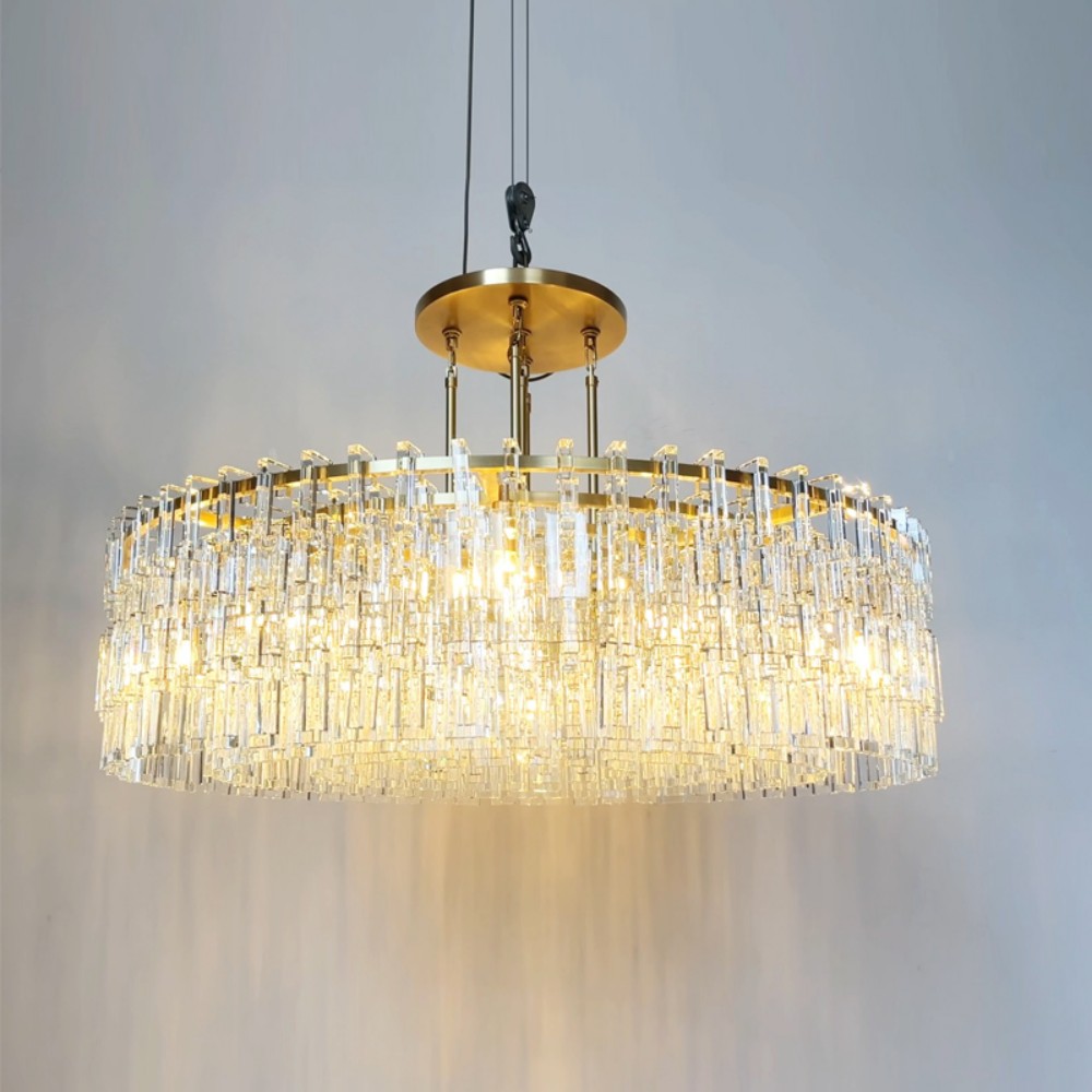 Copper Modern Art Restaurant Bar Kitchens Island Atmosphere Lamp Creative Irregular Strip Shaped Metal Chandelier Ceiling Light - Image 3