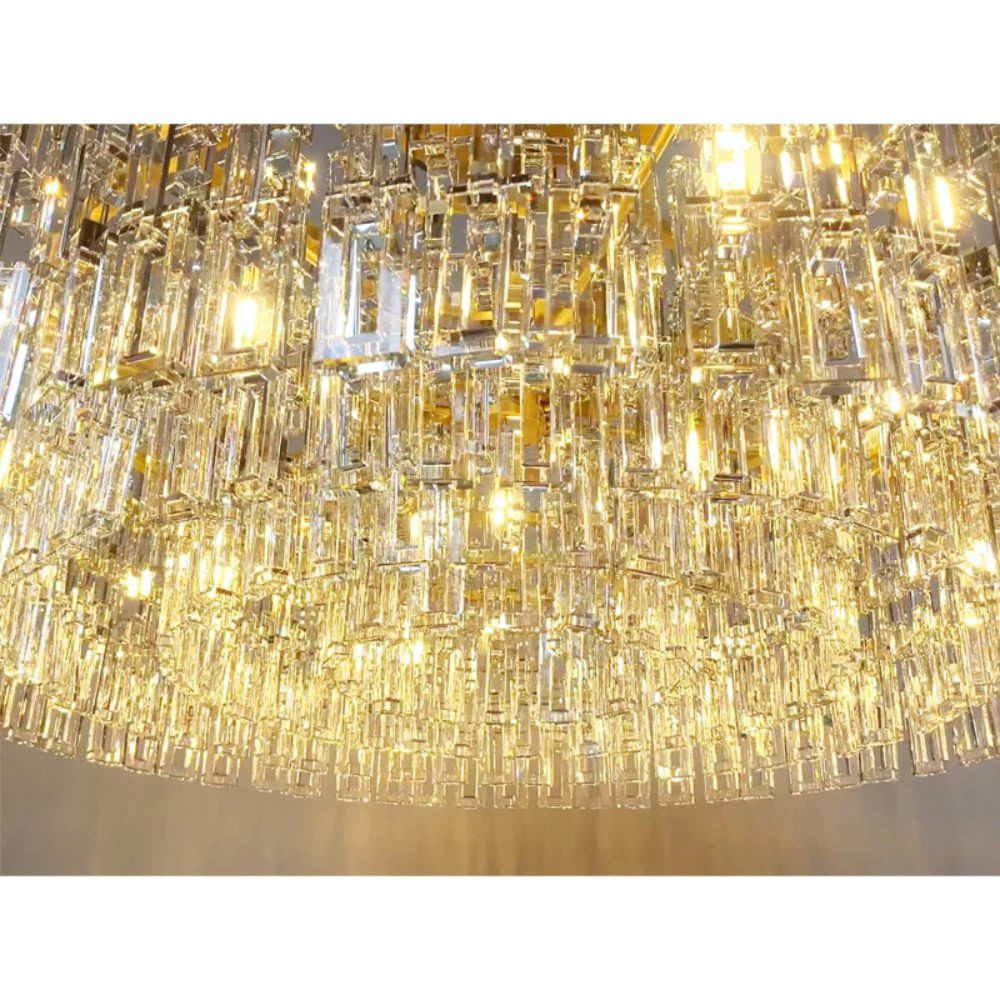 Copper Modern Art Restaurant Bar Kitchens Island Atmosphere Lamp Creative Irregular Strip Shaped Metal Chandelier Ceiling Light - Image 5