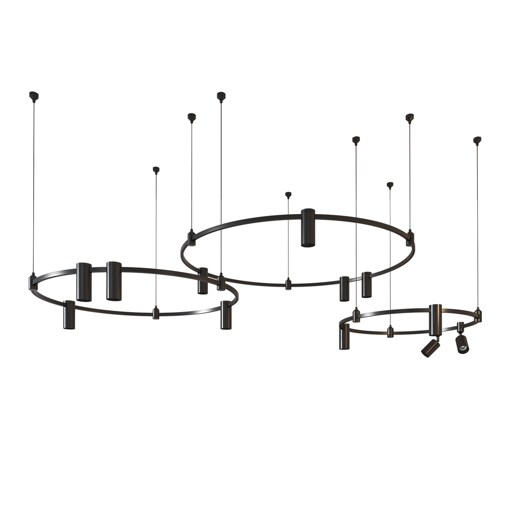 High Quality Copper Track Light Height Adjustable Customizable Multi-head 24 V LED Gold Indoor Lighting for Villa Living Room - Image 2