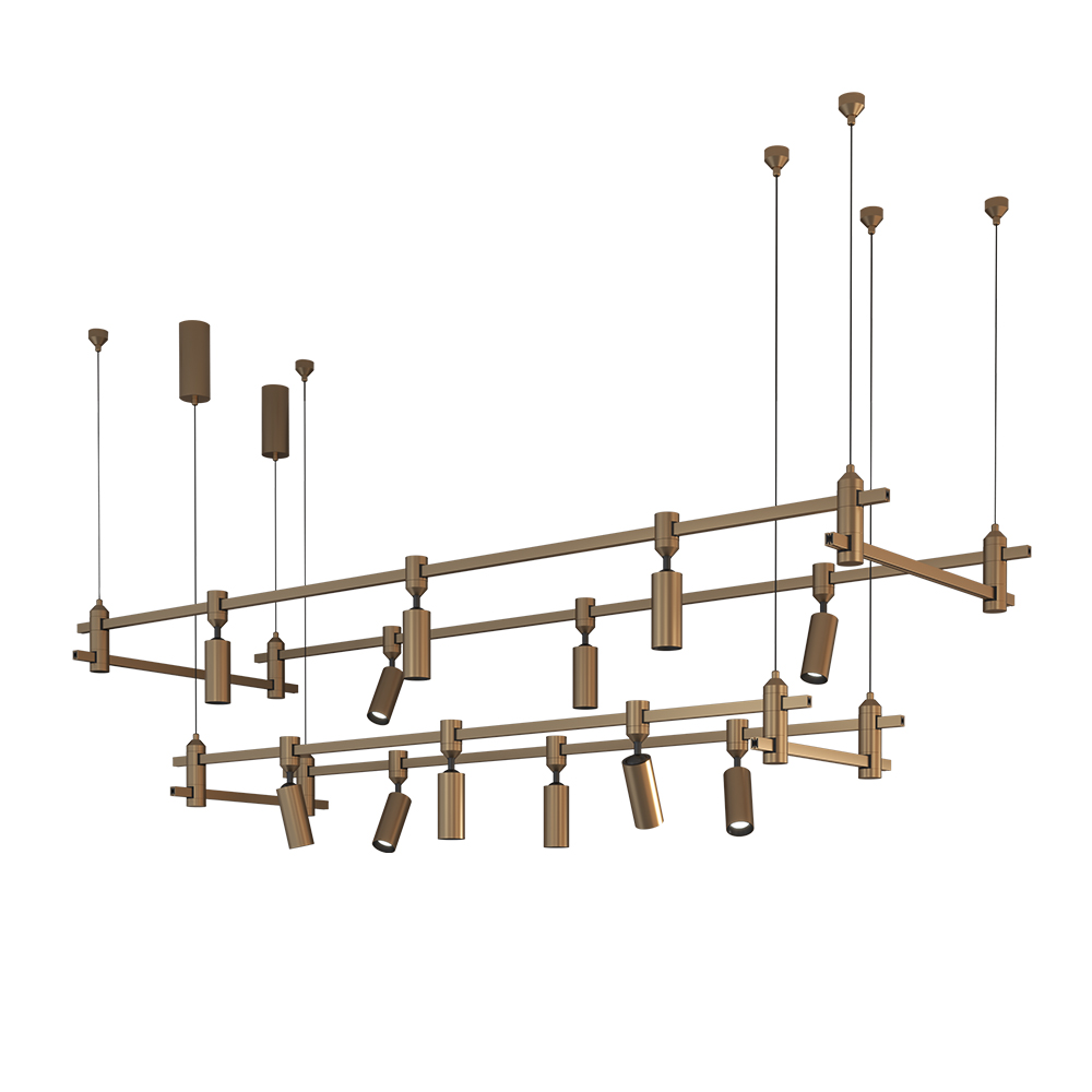 Retro Style LED Hanging Lighting Modern Eco-friendly Brass Chandelier Customizable Lamp Head Ceiling Pendant Light Living Room - Image 3