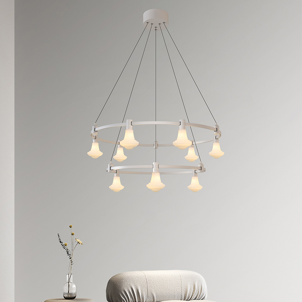 Contemporary Luxury Lighting Indoor Brass Chandelier LED Ceiling Lamp 8-Light Decorative Chandelier Modern Pendant Light