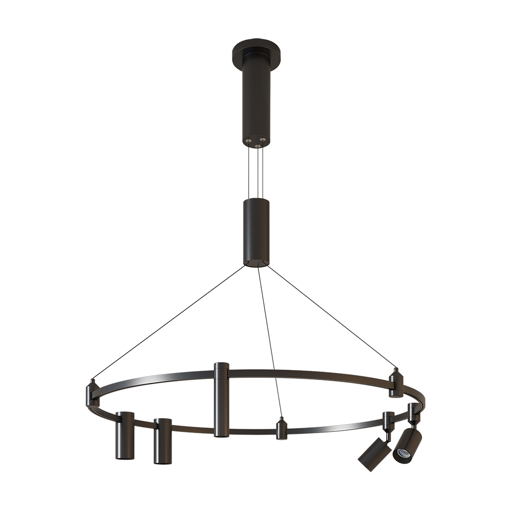 Round Living Room Hanging Modern Luxury Black Brass Candelabro Led Lampara Fixtures Chandelier Easy Iinstallation - Image 3