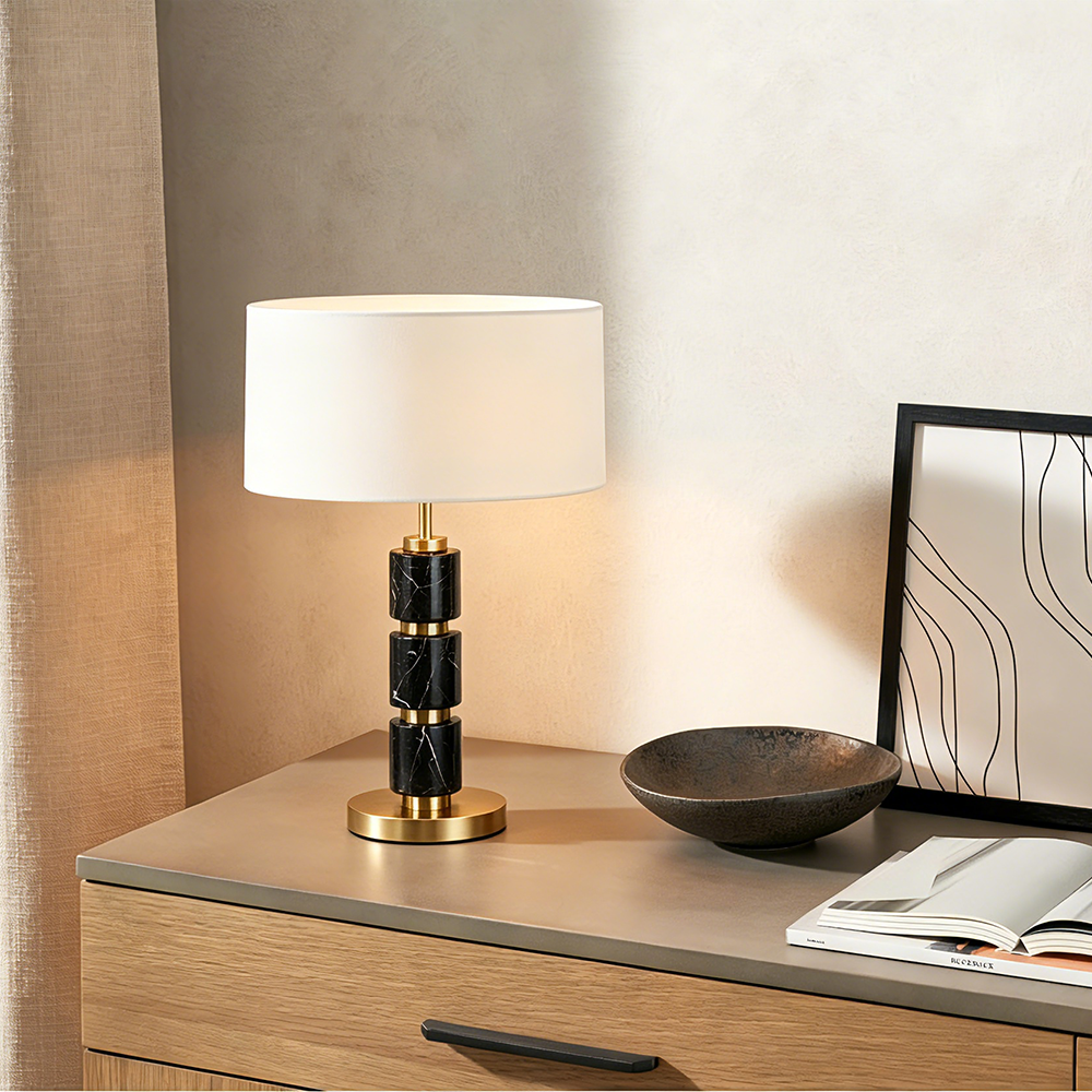 Modern Gold Brass Table Lamp Luxury Bedside Lamp with Designer Contemporary Lighting Durable Diwali Decorative Lamp Base - Image 3