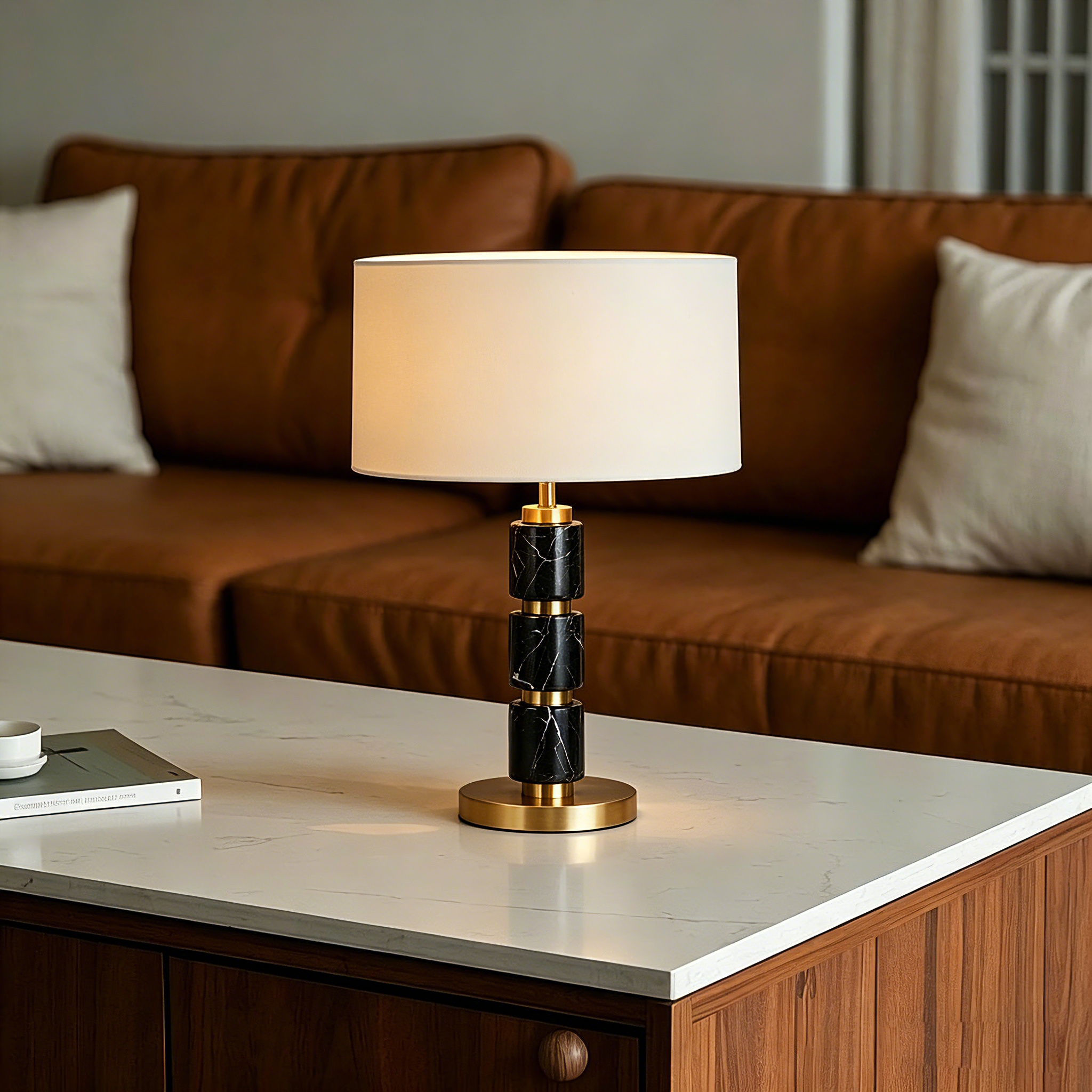 Modern Gold Brass Table Lamp Luxury Bedside Lamp with Designer Contemporary Lighting Durable Diwali Decorative Lamp Base - Image 4