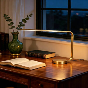 Copper European Design LED Desk Lamp Touch Control Iron Material Minimalist Modern Style Eye Protection Study Reading Light