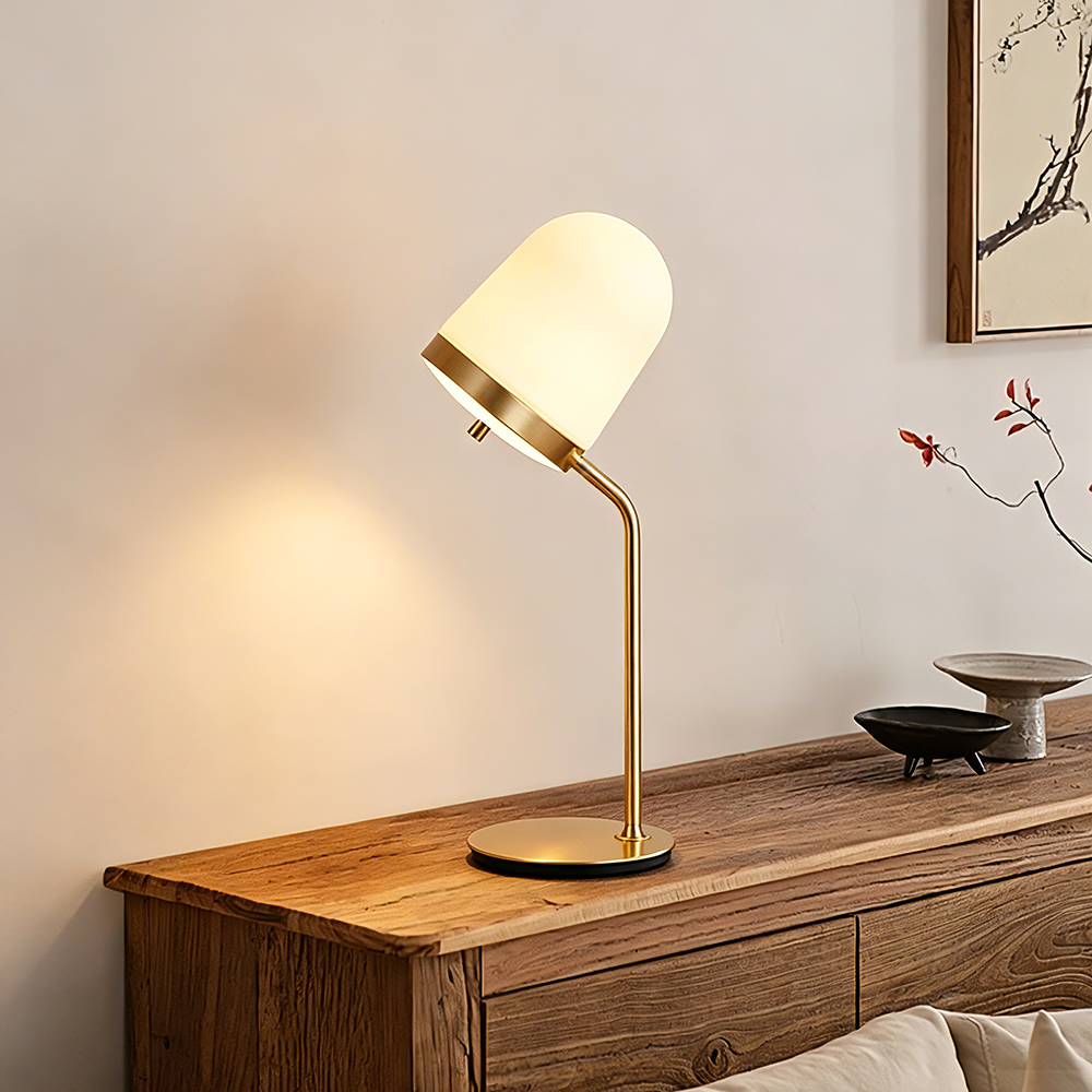 Copper Switch Control Desk Lamp Modern Metal Reading Light for Hotel Bedroom Office Indoor Decoration Night Lamp - Image 3