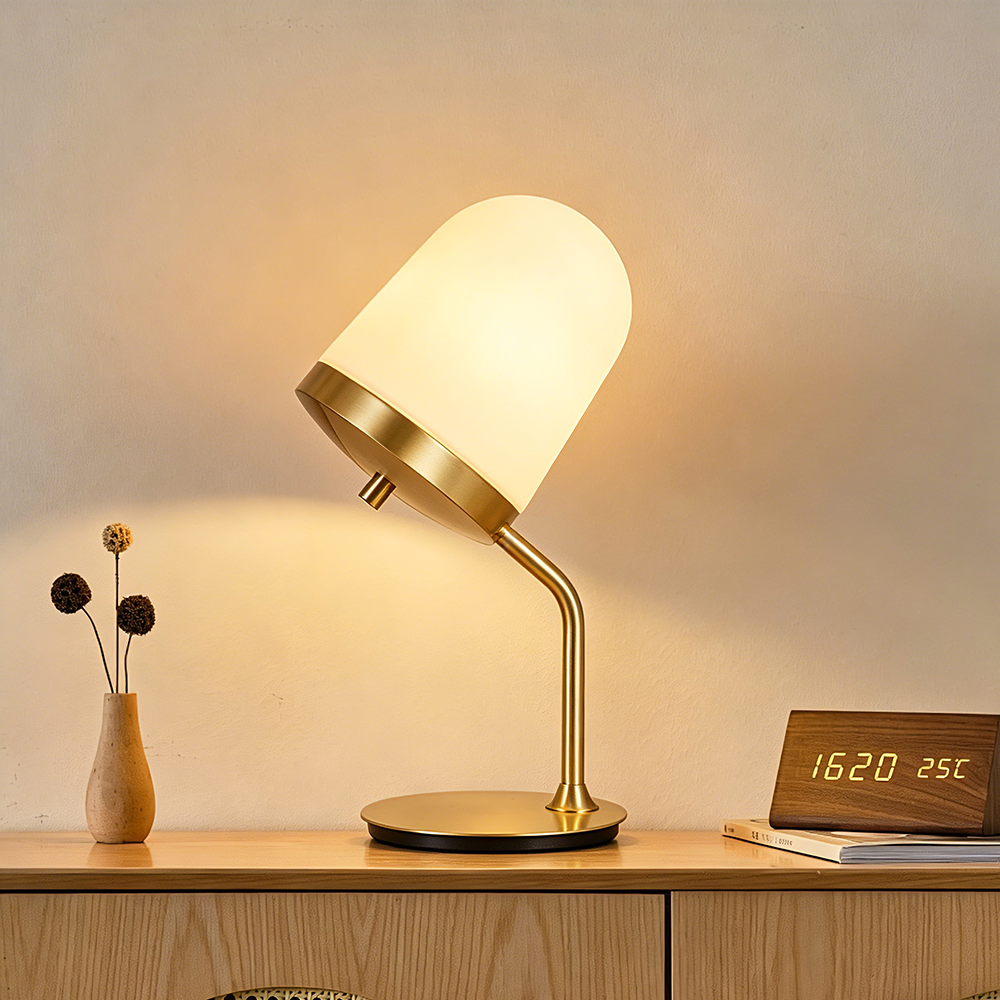 Copper Switch Control Desk Lamp Modern Metal Reading Light for Hotel Bedroom Office Indoor Decoration Night Lamp - Image 5