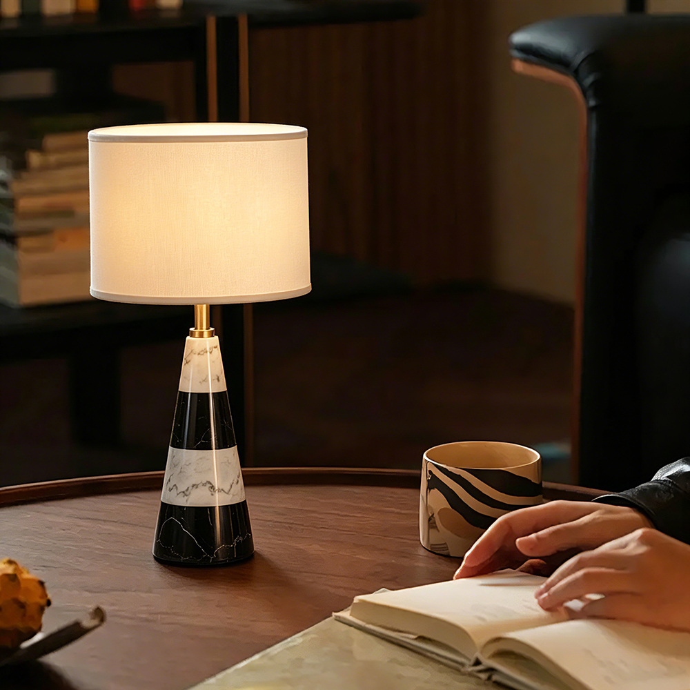 Custom Copper fabric Modern Led Desk Lamparas Design Decoration Bedroom Light Reading Lights Nordic Luxury Table Lamp