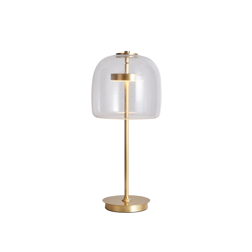 Copper Nordic Modern Minimalist Glass Desk Lamp Luxury Decorative Table Light Bedroom Bedside LED Table Lamp - Image 3