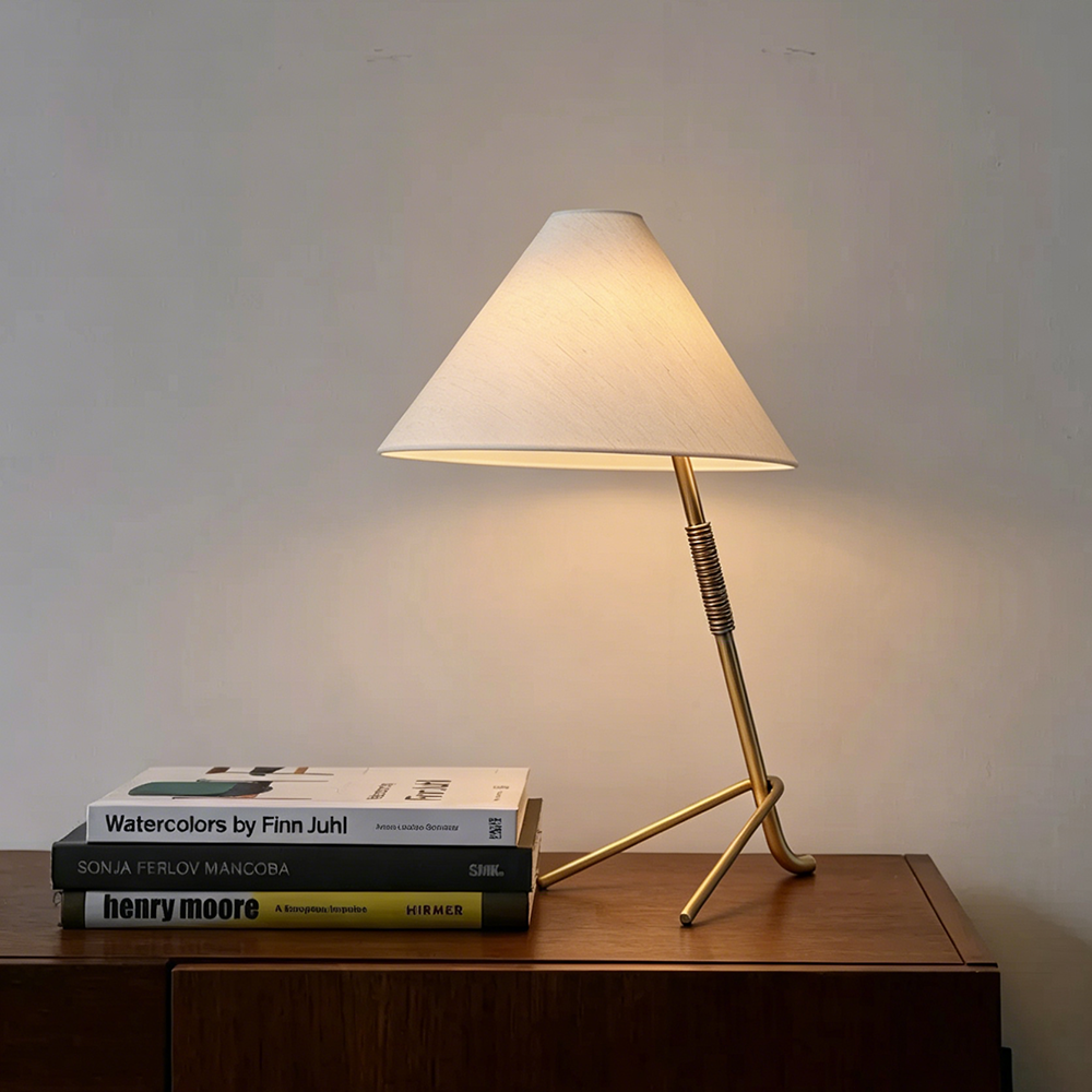 Copper fabric Premium Quality Vintage Decorative Dark Bedside Table Lamp Home Decor Modern Desk Lamp Luxury Bed Side - Image 2