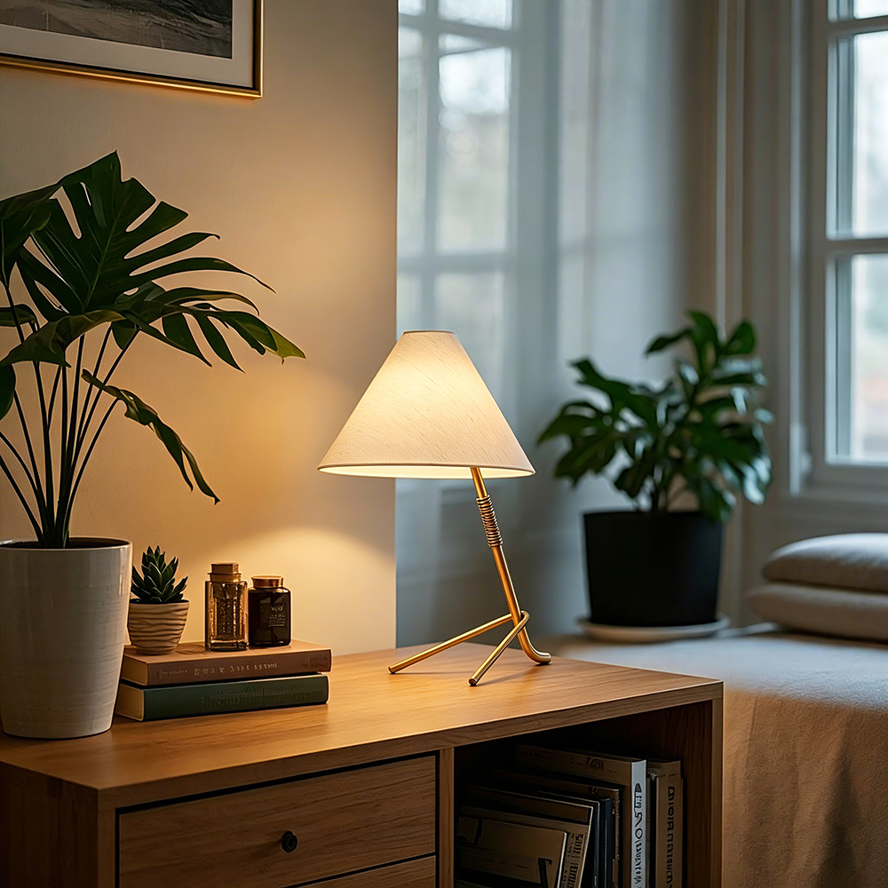 Copper fabric Premium Quality Vintage Decorative Dark Bedside Table Lamp Home Decor Modern Desk Lamp Luxury Bed Side - Image 4
