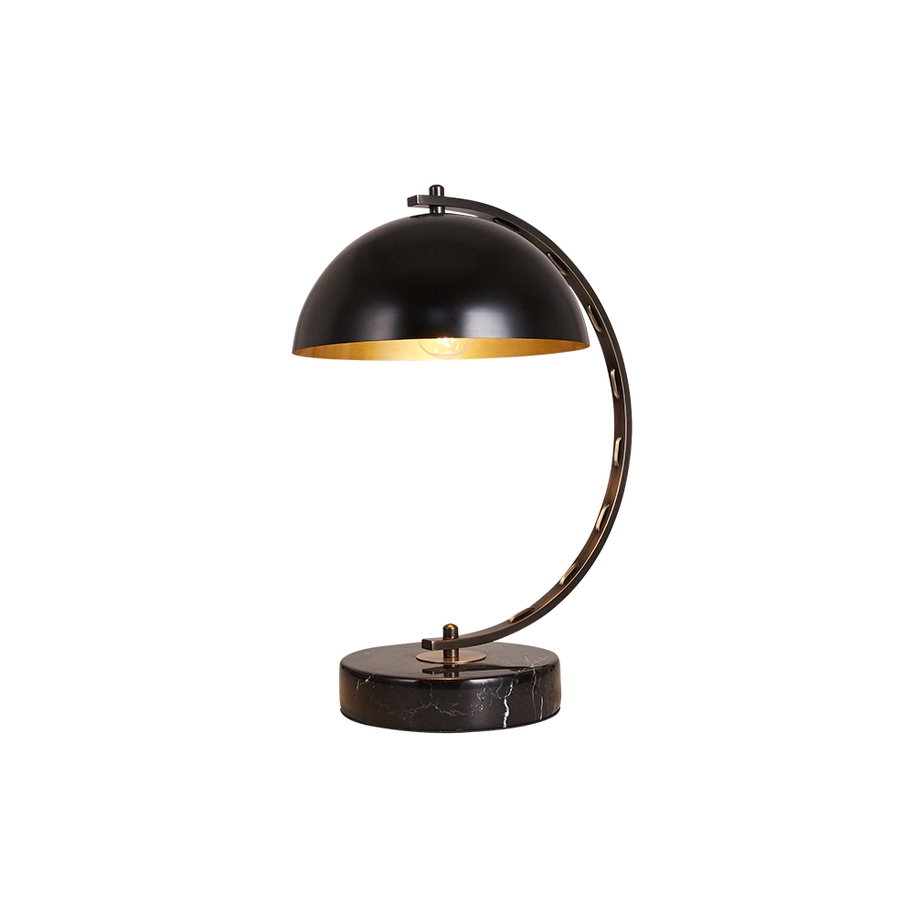 Copper Modern Designer Fashionable Led Table Lamp Marble Base Led Light Half Ball Metal Rechargeable Table Lamp for Bedroom - Image 4