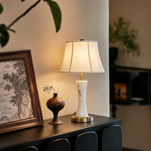 Copper fabric Modern Design LED Table Lamp Home Furnishing Decorative Desk Lighting for Living Room Bedroom Bedside Table Light