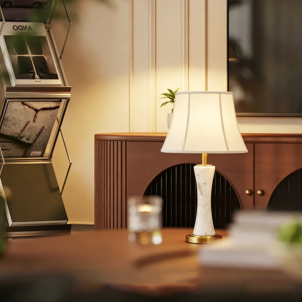 Copper fabric Modern Design LED Table Lamp Home Furnishing Decorative Desk Lighting for Living Room Bedroom Bedside Table Light - Image 2