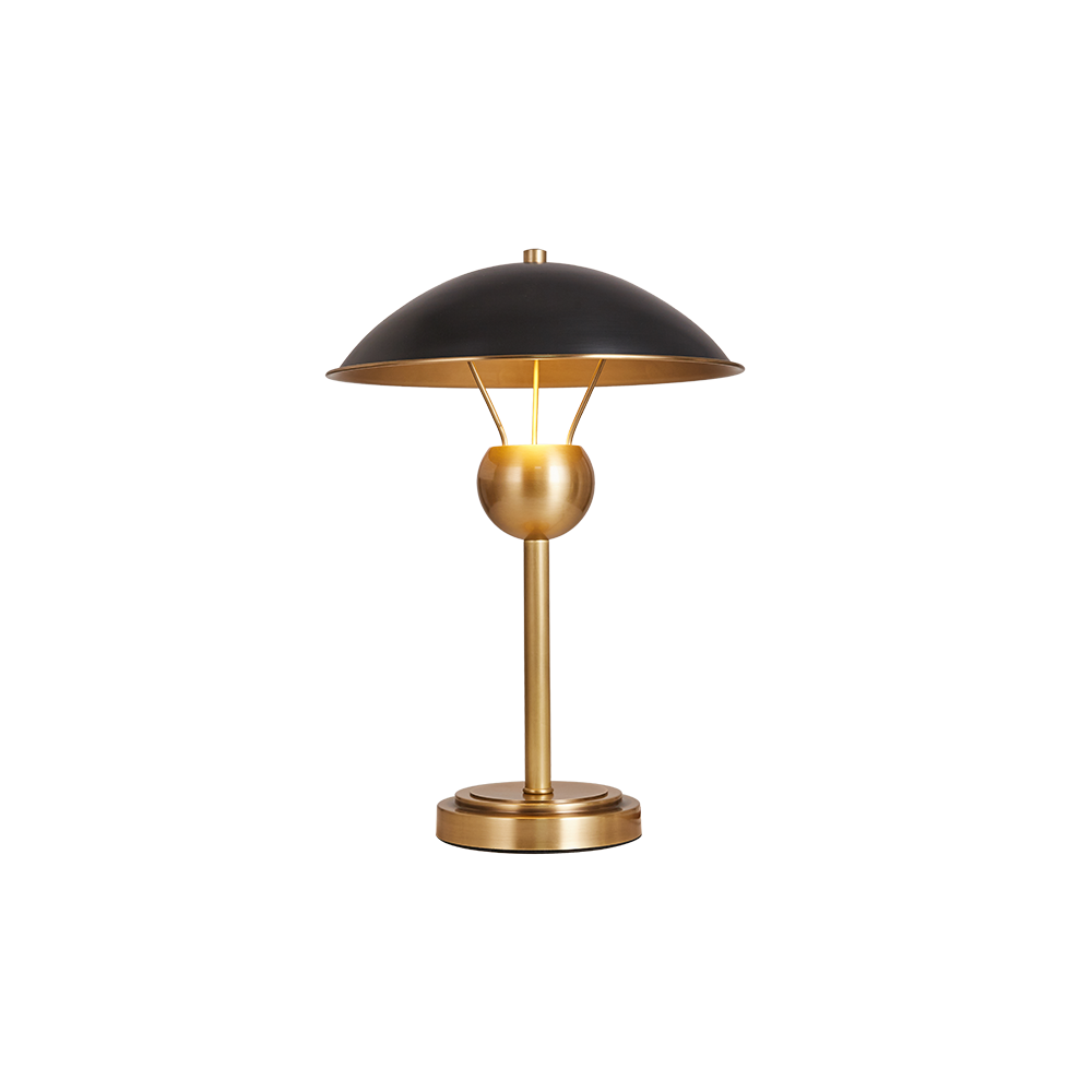 Copper Modern LED Table Lamp Dimmable Reading Lighting Minimalist Gold with Mushroom Dome Lampshade for Bedroom Living Room - Image 3