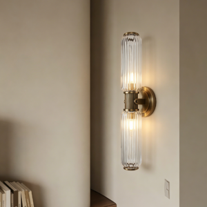 Custom Copper glass E14 Modern Design Crystal Wall Lamp Brass Wall Sconce for Home Hotel Villa Room Decoration