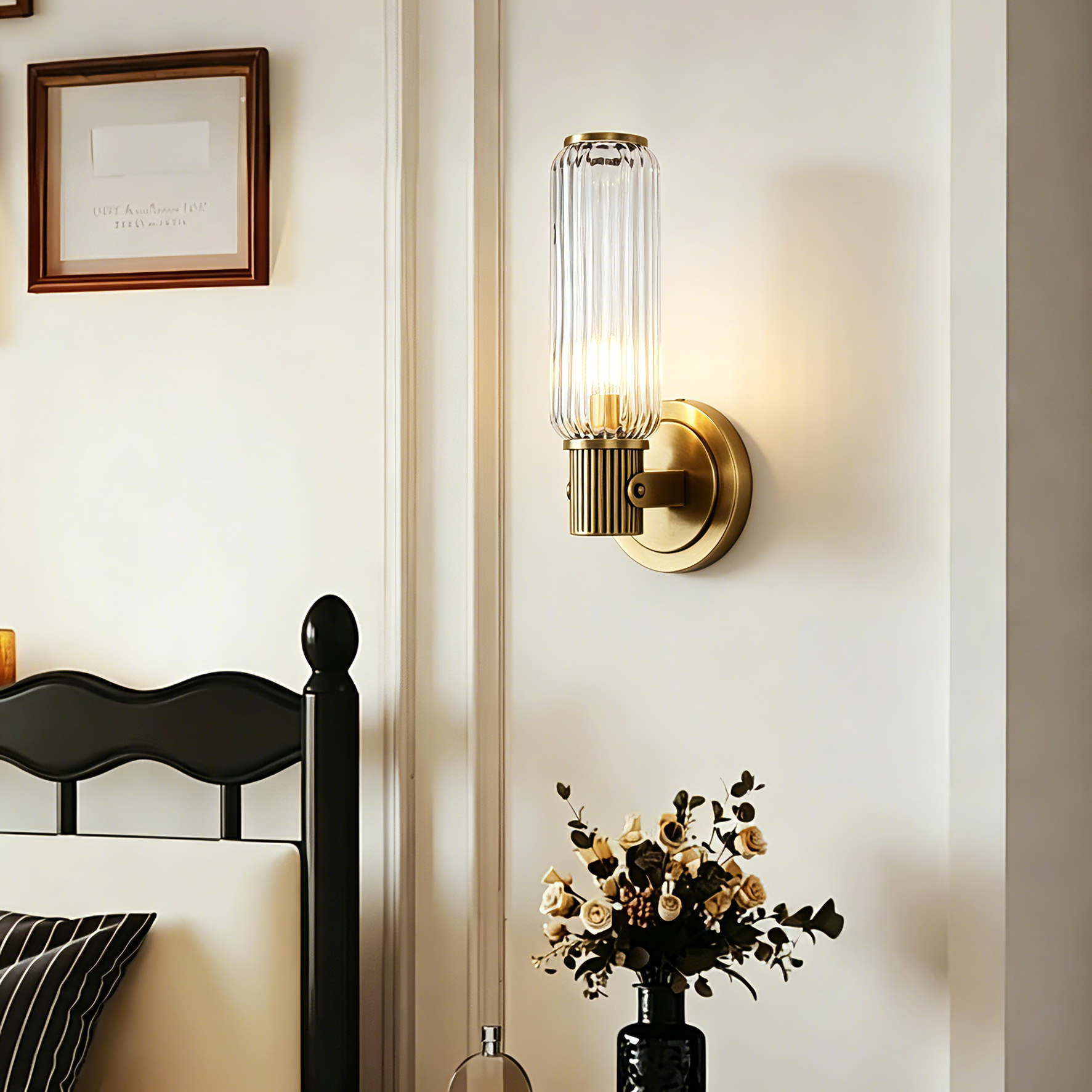 Custom Copper glass E14 Modern Design Crystal Wall Lamp Brass Wall Sconce for Home Hotel Villa Room Decoration - Image 4