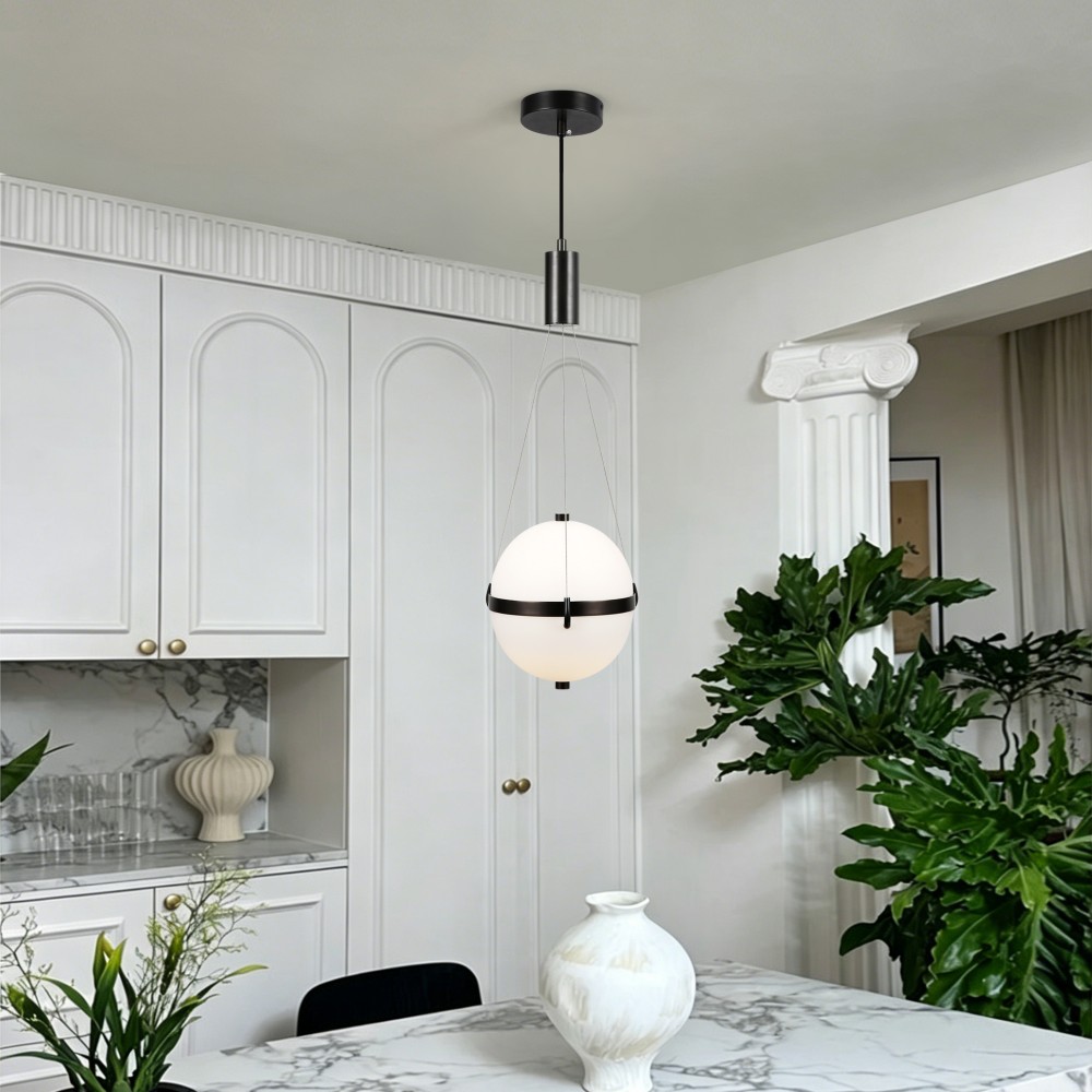 Pendant Light Glass Brass Lighting Fixture Modern Globe Shade Decorative Luxury Indoor Bedroom Dining Room Home Hotel Design - Image 3
