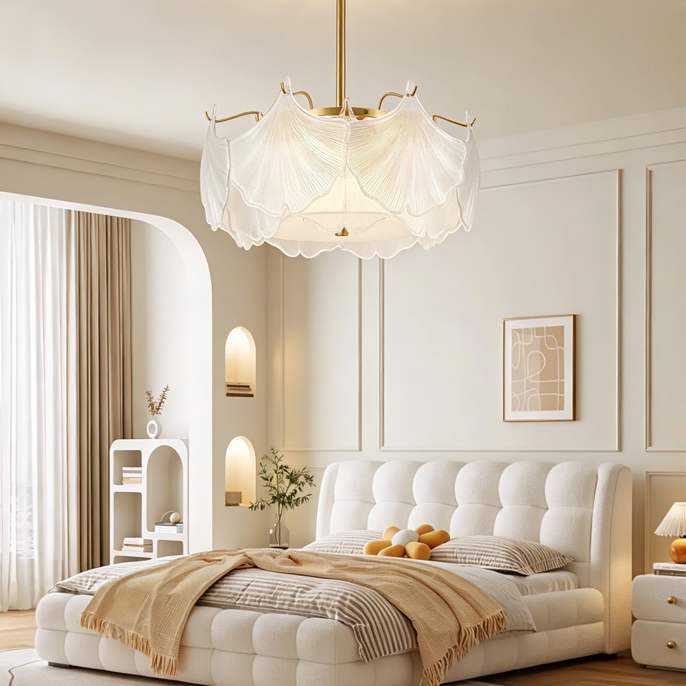Chandelier Modern Copper Glass Lighting Fixture Nordic Bedroom Living Room Luxury Decorative Pendant Style Hotel Villa Interior - Image 3