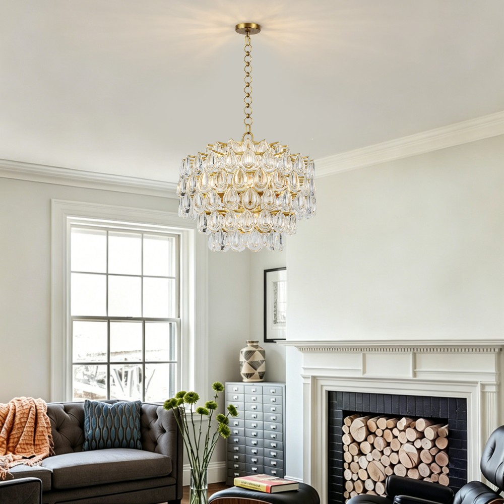 Chandelier Pendant Light Ceiling Light Luxury Crystal Glass Lamp Modern Living Room Dining Room Villa Hotel Decorative Lighting - Image 2