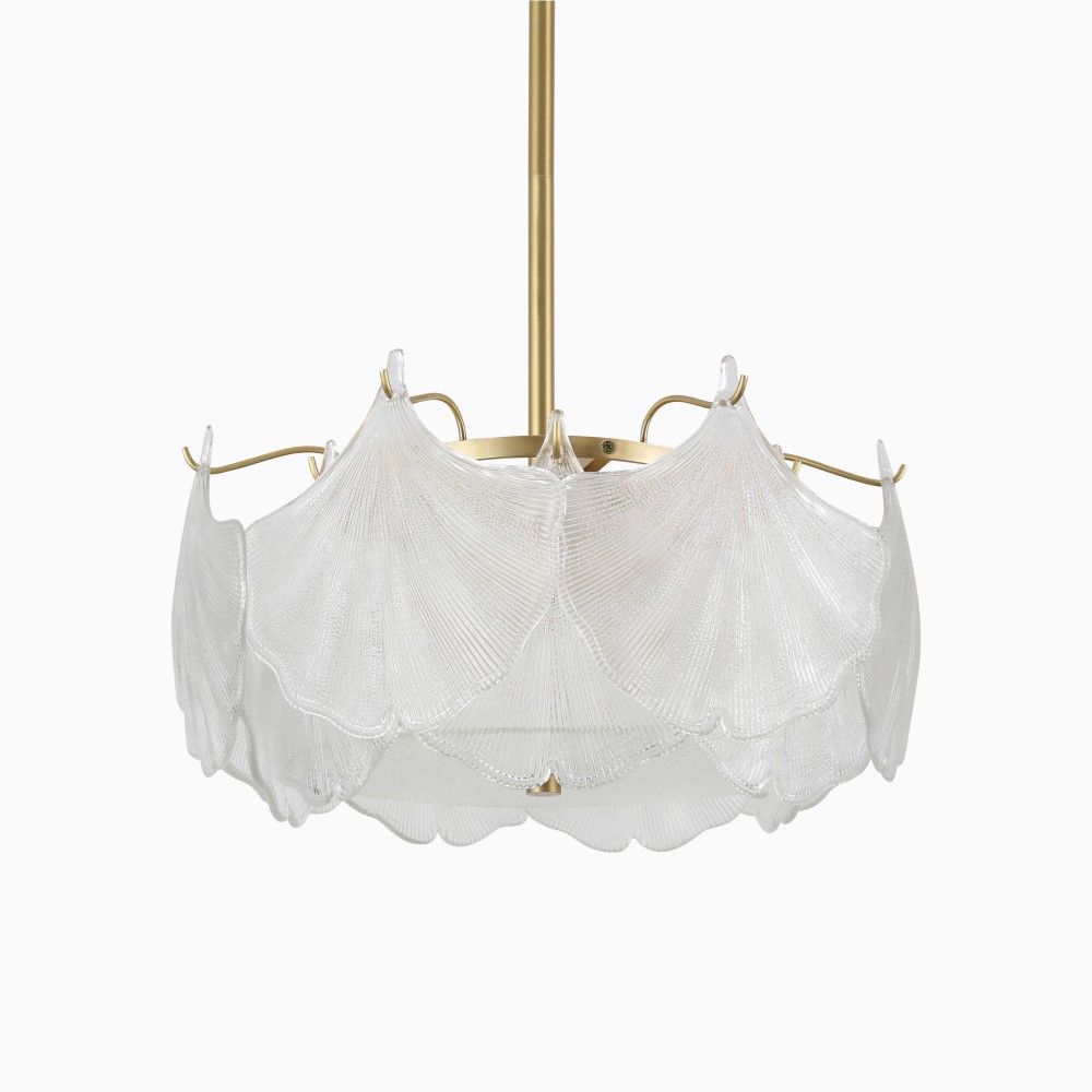 Chandelier Modern Copper Glass Lighting Fixture Nordic Bedroom Living Room Luxury Decorative Pendant Style Hotel Villa Interior - Image 4