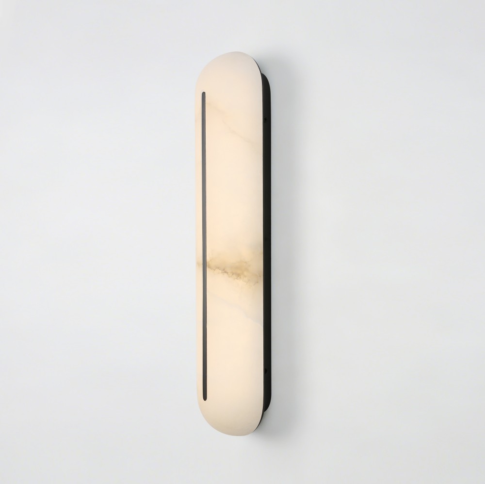 Wall Lamp Alabaster Marble Lighting Fixture Modern Vertical Design Natural Stone Shade Soft Light Bedroom Hallway Hotel Decor - Image 4
