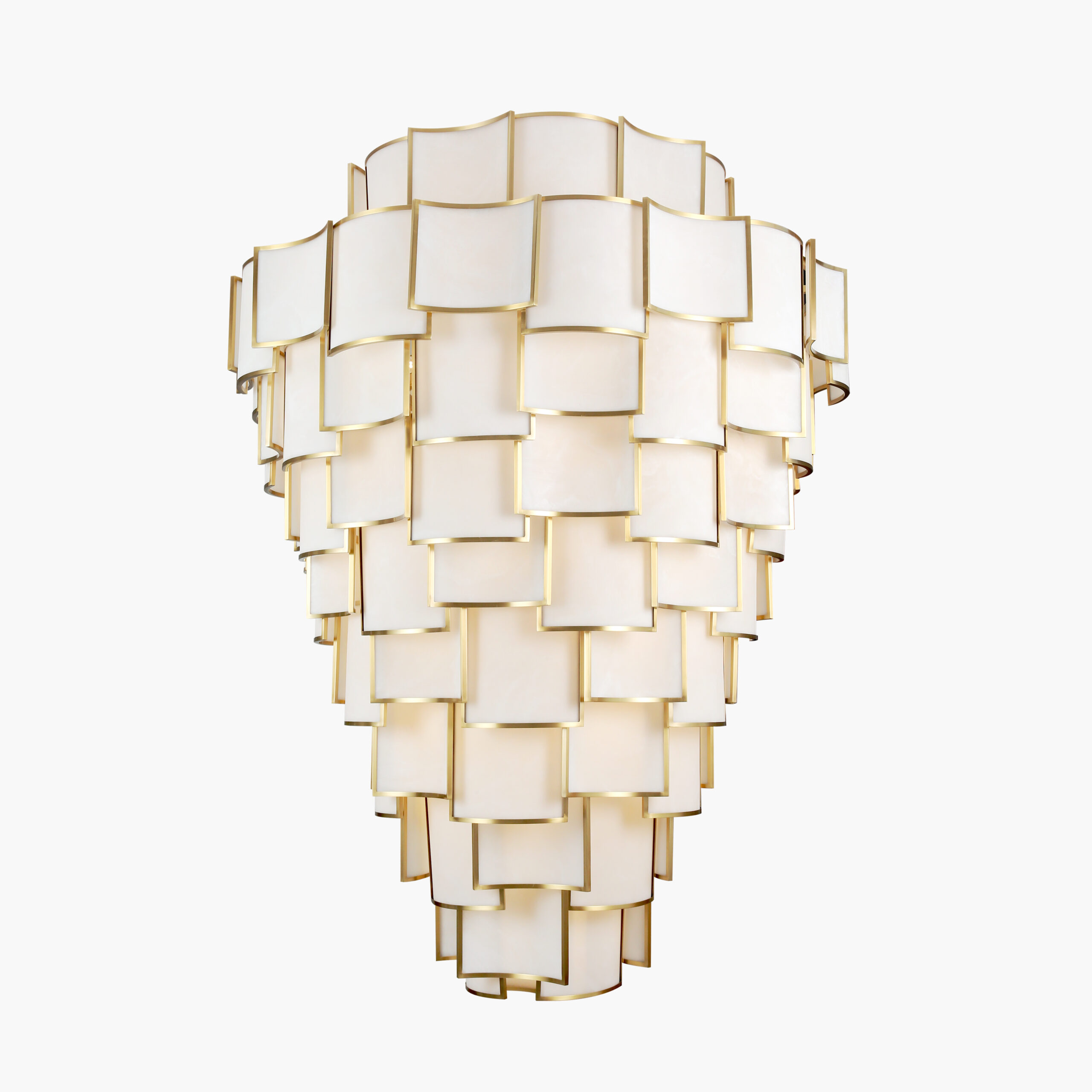 Alabaster Chandelier Copper Modern Luxury Fixture Decorative Indoor Lighting for Villa Hotel Lobby Living Room Dining Area Home - Image 4